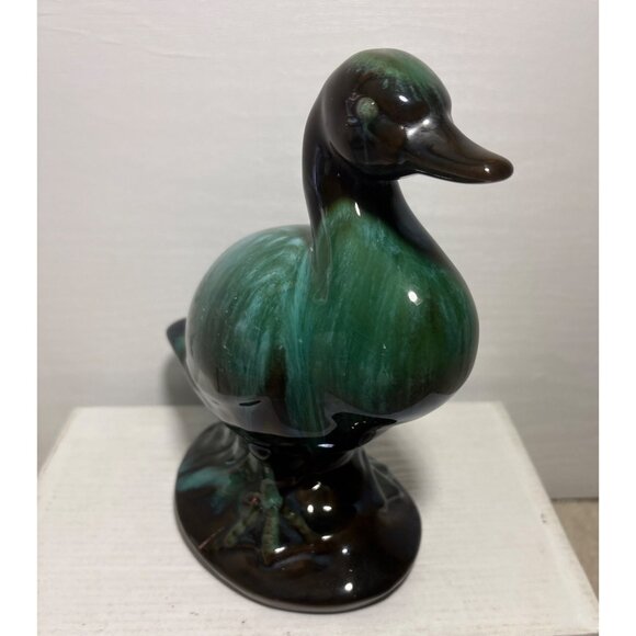 Blue Mountain Pottery Duck Green Drip Glaze 7.5" Tall Canada MCM Beautiful - Picture 3 of 9